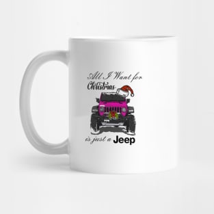 Christmas Jeep Pink Mug